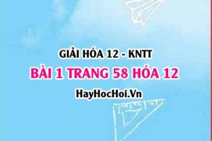 Giải bài 1 trang 58 Hóa 12 Kết nối tri thức SGK